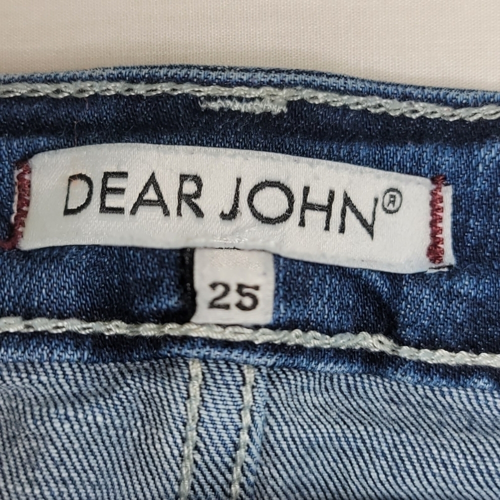 Dear John Gisele High-waisted Skinny Distressed Raw Hem Women's Jeans Size 25 - Picture 8 of 12